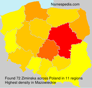 Surname Ziminska in Poland
