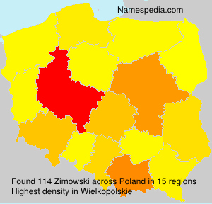Surname Zimowski in Poland