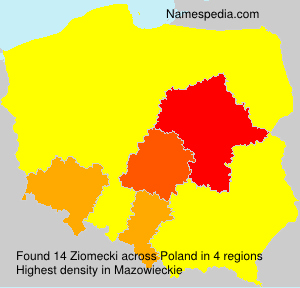 Surname Ziomecki in Poland
