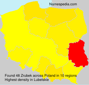 Surname Zrubek in Poland