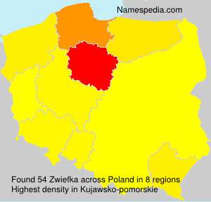 Surname Zwiefka in Poland