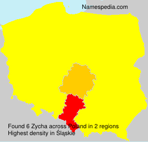 Surname Zycha in Poland
