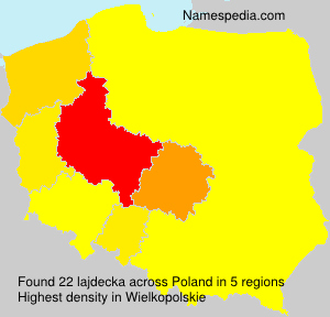 Surname lajdecka in Poland