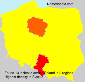 Surname lazienka in Poland