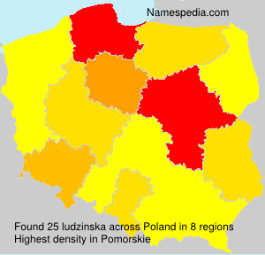 Surname ludzinska in Poland