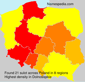 Surname sulot in Poland