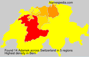 Surname Adamek in Switzerland