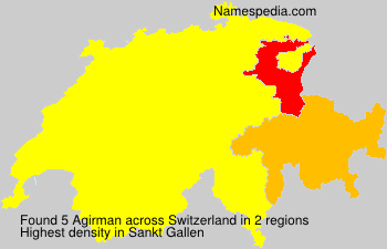 Surname Agirman in Switzerland