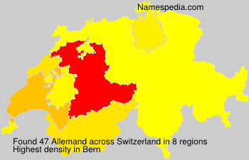 Surname Allemand in Switzerland