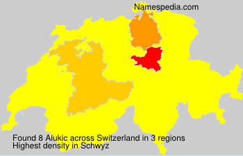Surname Alukic in Switzerland