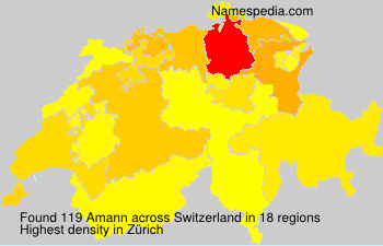 Surname Amann in Switzerland