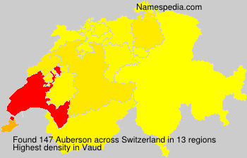 Surname Auberson in Switzerland