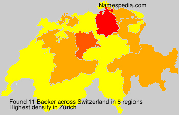 Surname Backer in Switzerland
