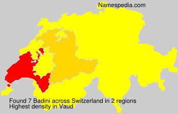 Surname Badini in Switzerland