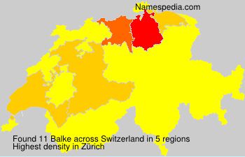 Surname Balke in Switzerland