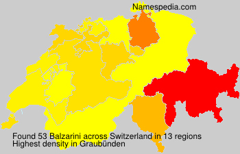 Surname Balzarini in Switzerland