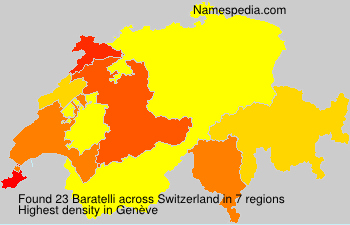 Surname Baratelli in Switzerland