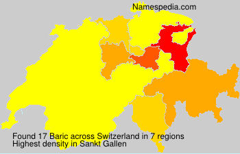 Surname Baric in Switzerland