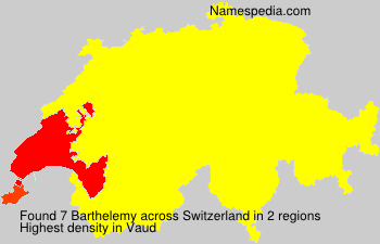 Surname Barthelemy in Switzerland