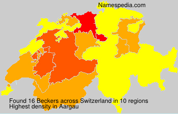 Surname Beckers in Switzerland