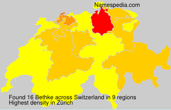 Surname Bethke in Switzerland