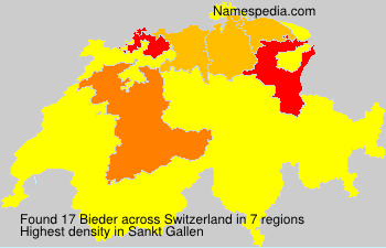 Surname Bieder in Switzerland