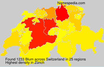 Surname Blum in Switzerland