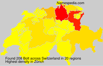 Surname Bolt in Switzerland