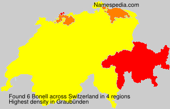 Surname Bonell in Switzerland