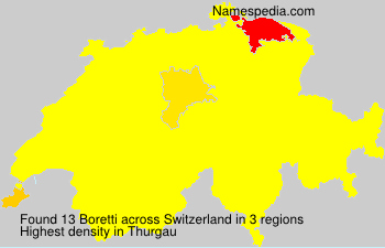 Surname Boretti in Switzerland