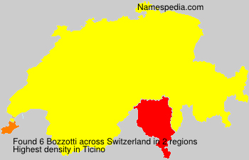 Surname Bozzotti in Switzerland