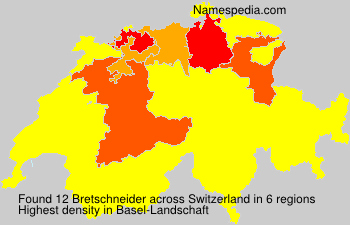 Surname Bretschneider in Switzerland