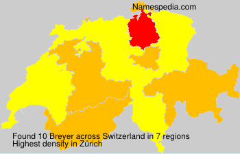 Surname Breyer in Switzerland
