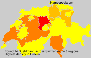 Surname Buehlmann in Switzerland