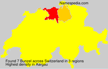 Surname Bunzel in Switzerland