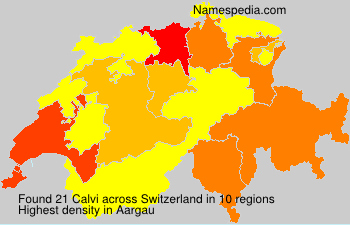 Surname Calvi in Switzerland