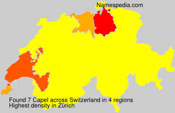 Surname Capel in Switzerland