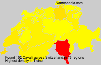 Surname Cavalli in Switzerland
