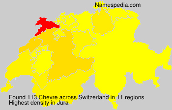 Surname Chevre in Switzerland