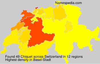 Surname Chiquet in Switzerland