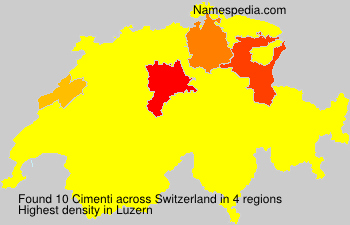 Surname Cimenti in Switzerland