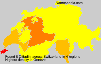 Surname Cittadini in Switzerland