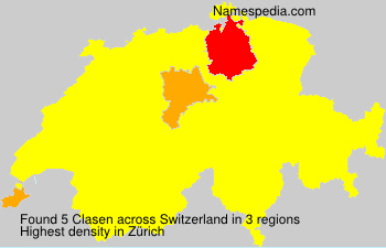 Surname Clasen in Switzerland