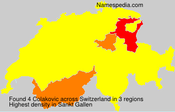 Surname Colakovic in Switzerland