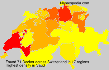 Surname Decker in Switzerland