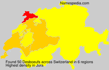 Surname Desboeufs in Switzerland