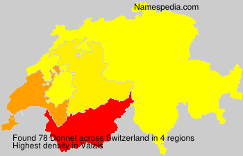Surname Donnet in Switzerland