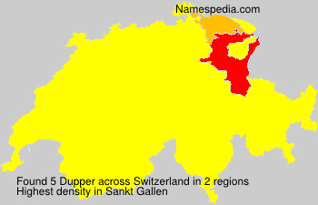 Surname Dupper in Switzerland
