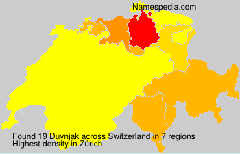 Surname Duvnjak in Switzerland
