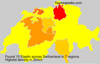 Surname Eiselin in Switzerland